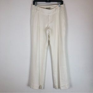 Banana Republic White Linen Trouser